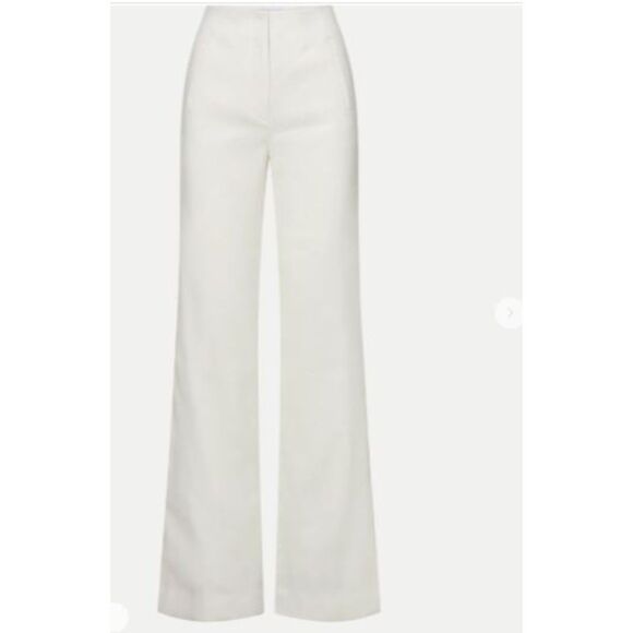 Veronica Beard Women's Jude Straight Pants Sz 2 NWT 448.00 Off White - Picture 2 of 8